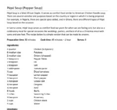 Pepe Soup Recipe